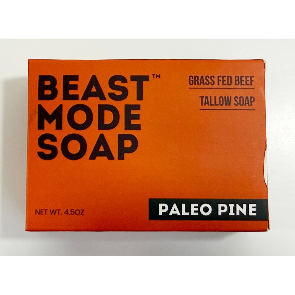 Beast Mode Soap‎ Tallow Soap Mens 4.5oz Orange Paleo Pine Grass Fed Beef Tallow